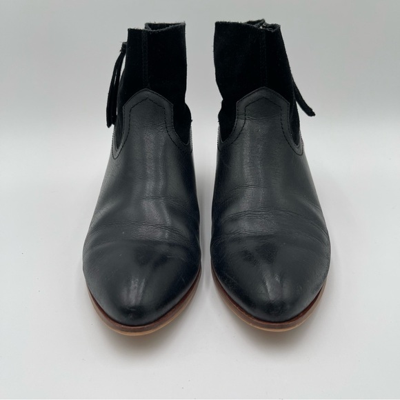 Frye and Co. Women's 10 Black Suede & Leather Rubie Zip Ankle Boots Western - Picture 6 of 14